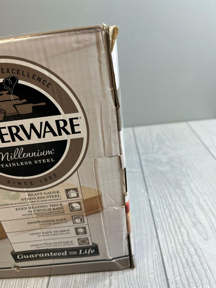 Farberware 3 Quart Covered Saucepan Millennium Stainless Heavy Gauge Oven Safe - Very Good