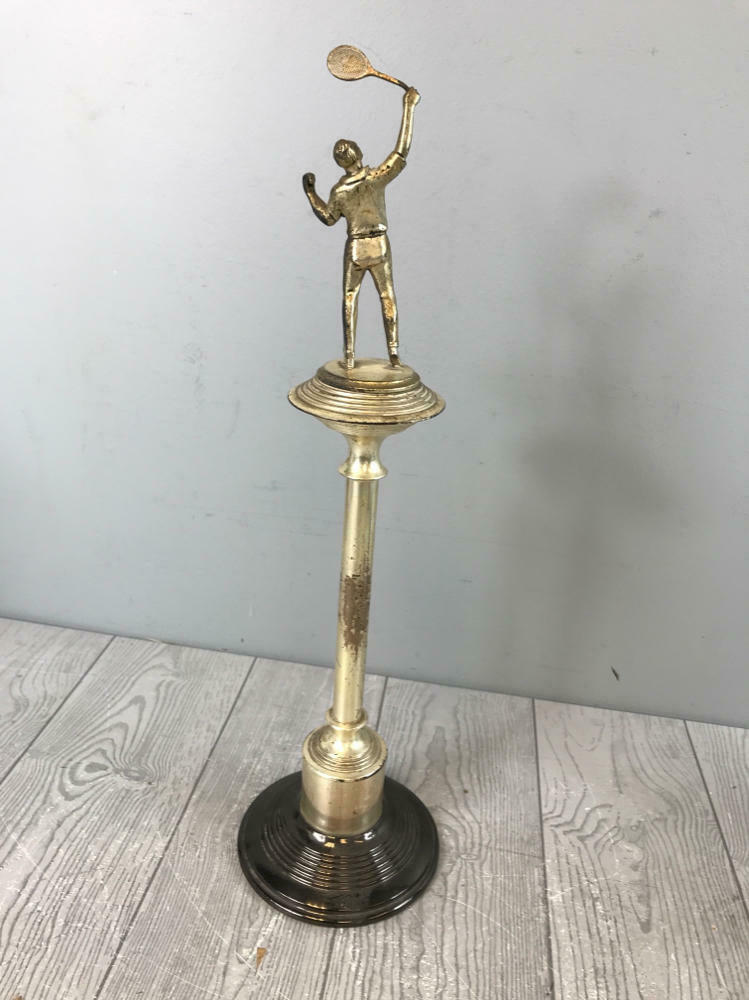 Collection of 5 Vintage Sports Trophies - Tennis, Golf, Horse Racing Trophies - Good
