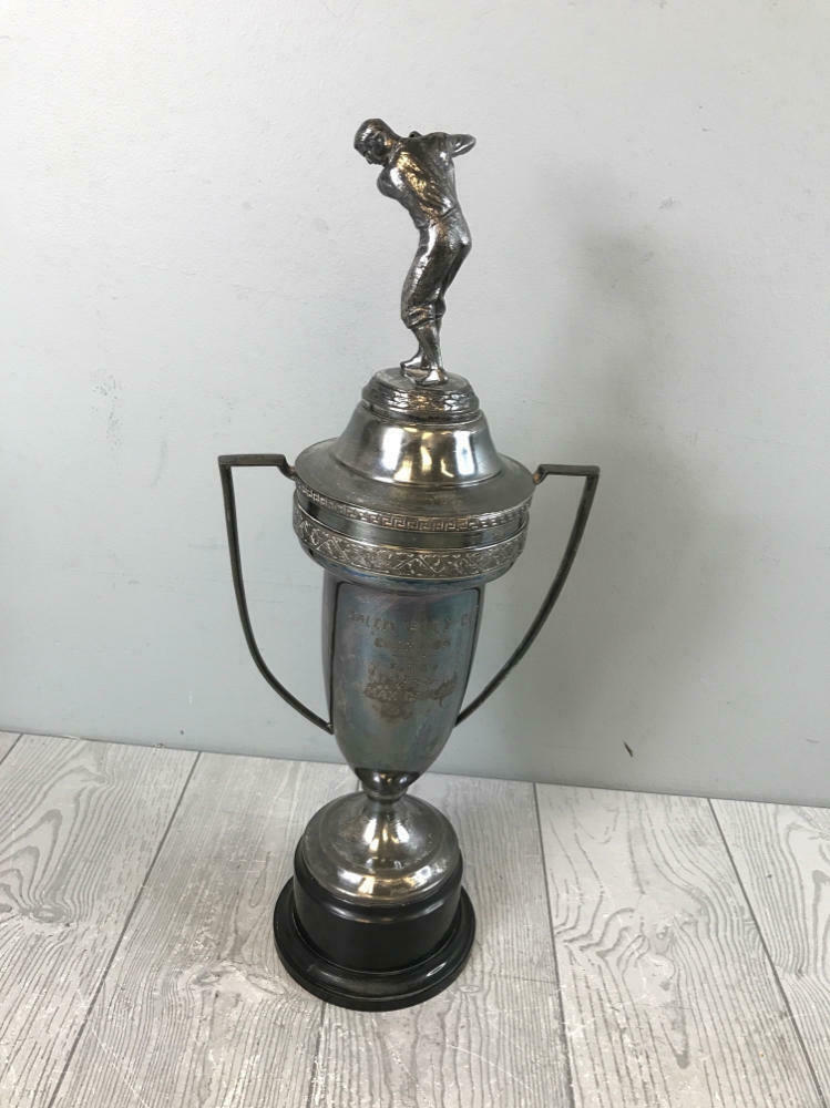 Collection of 5 Vintage Sports Trophies - Tennis, Golf, Horse Racing Trophies - Good