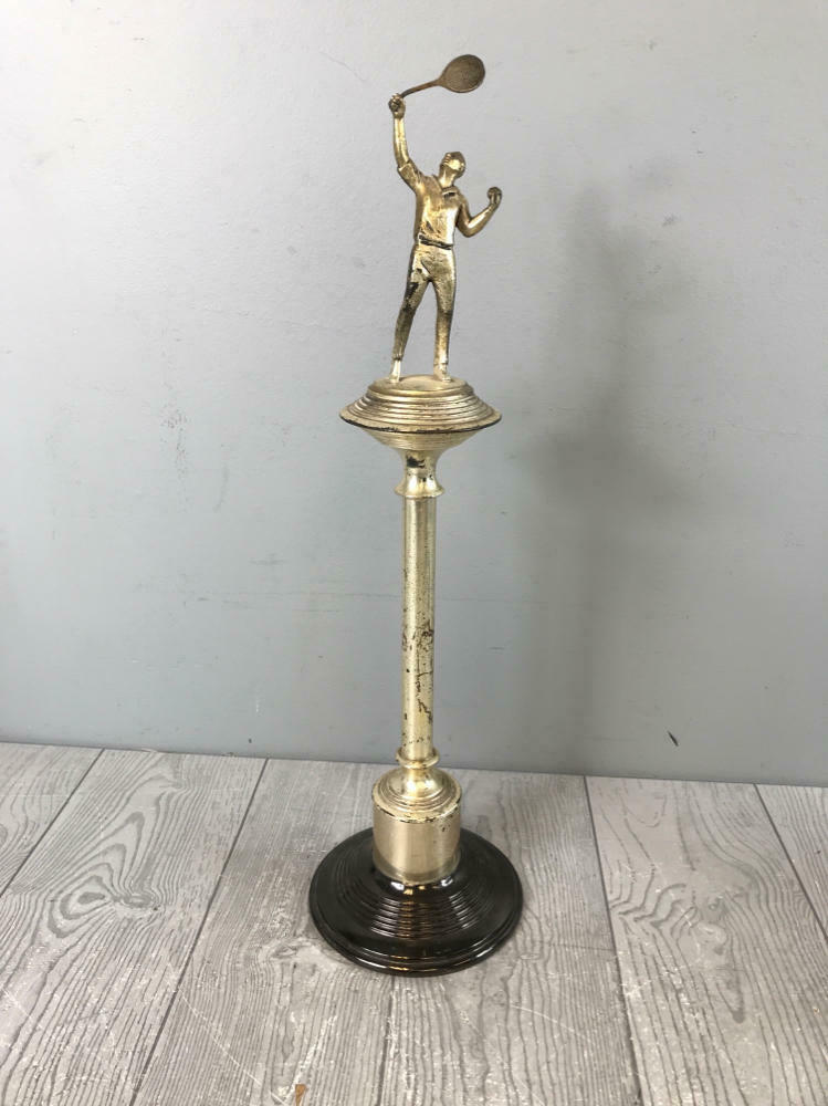 Collection of 5 Vintage Sports Trophies - Tennis, Golf, Horse Racing Trophies - Good