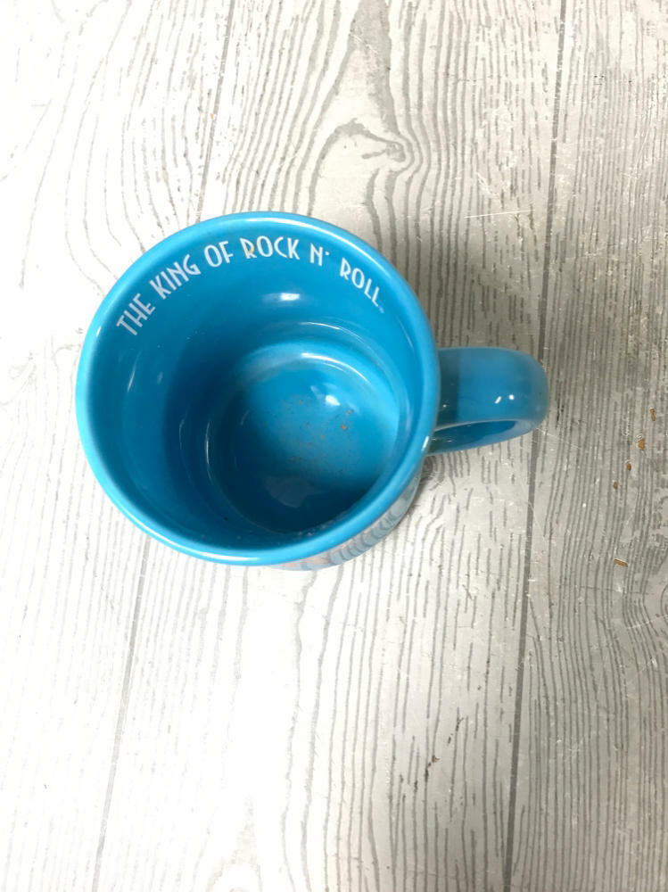 2006 Elvis Presley The King of Rock & Roll Signature Collectible Blue Mug W/ Box - Like New