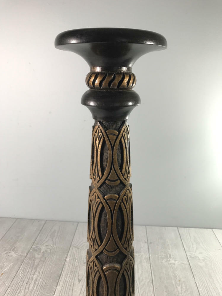 Vintage Style Highly Decorative Wooden Candle Stand – Lighting Holder - Good