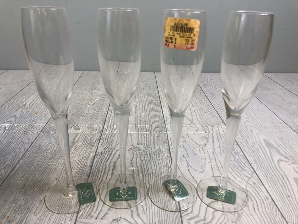 Set of 4 Lenox Statuesque Flutes in Original Box