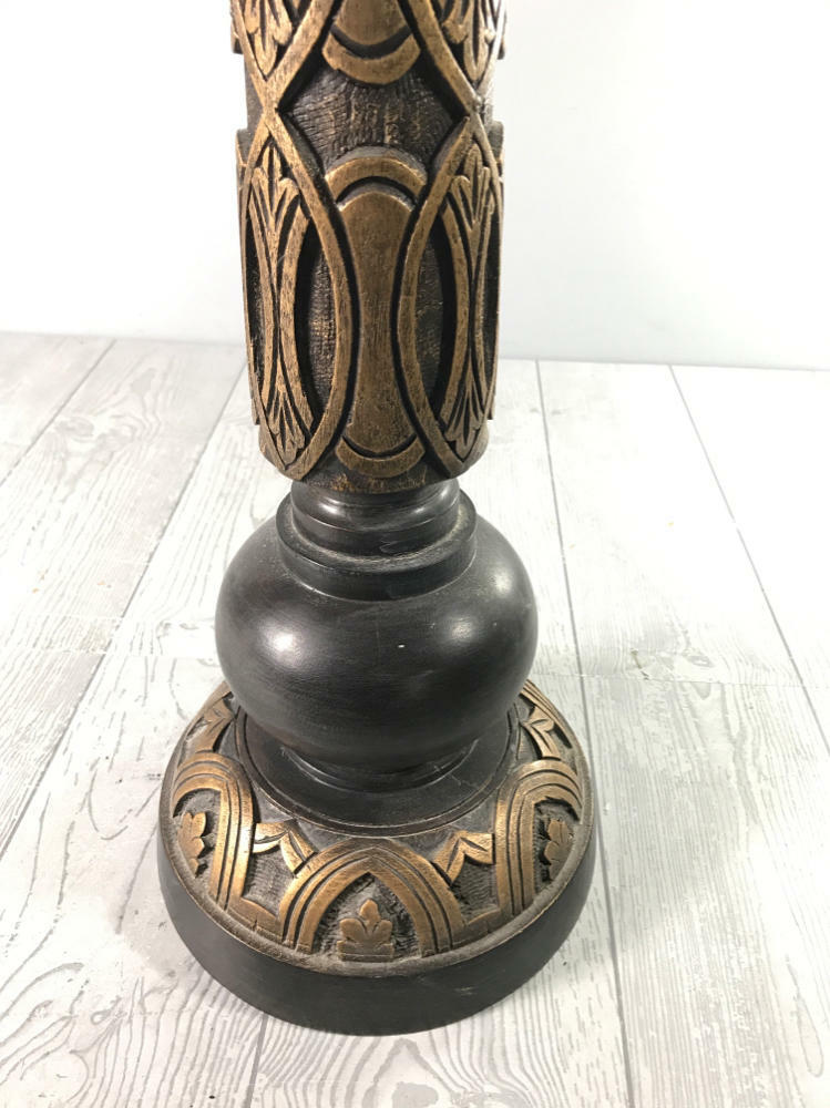 Vintage Style Highly Decorative Wooden Candle Stand – Lighting Holder - Good