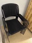 Mackworth Stackable Patio Chair Black - Threshold™ New Out Of Box Pick up only