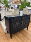 Riley 2-Door TV Console Entryway Table, Navy Blue