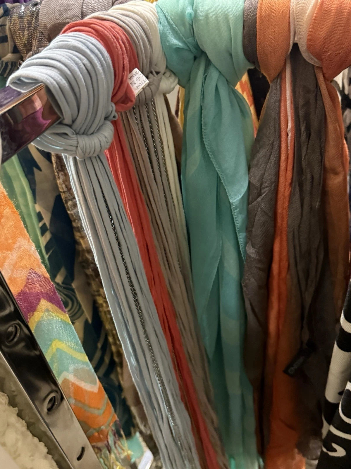Lot of 25 NEW Scarves Mixed, Acetate, Polyester, Variety Colors & Sizes
