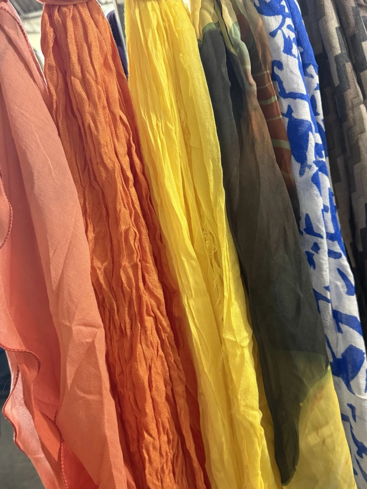 Lot of 25 NEW Scarves Mixed, Acetate, Polyester, Variety Colors & Sizes