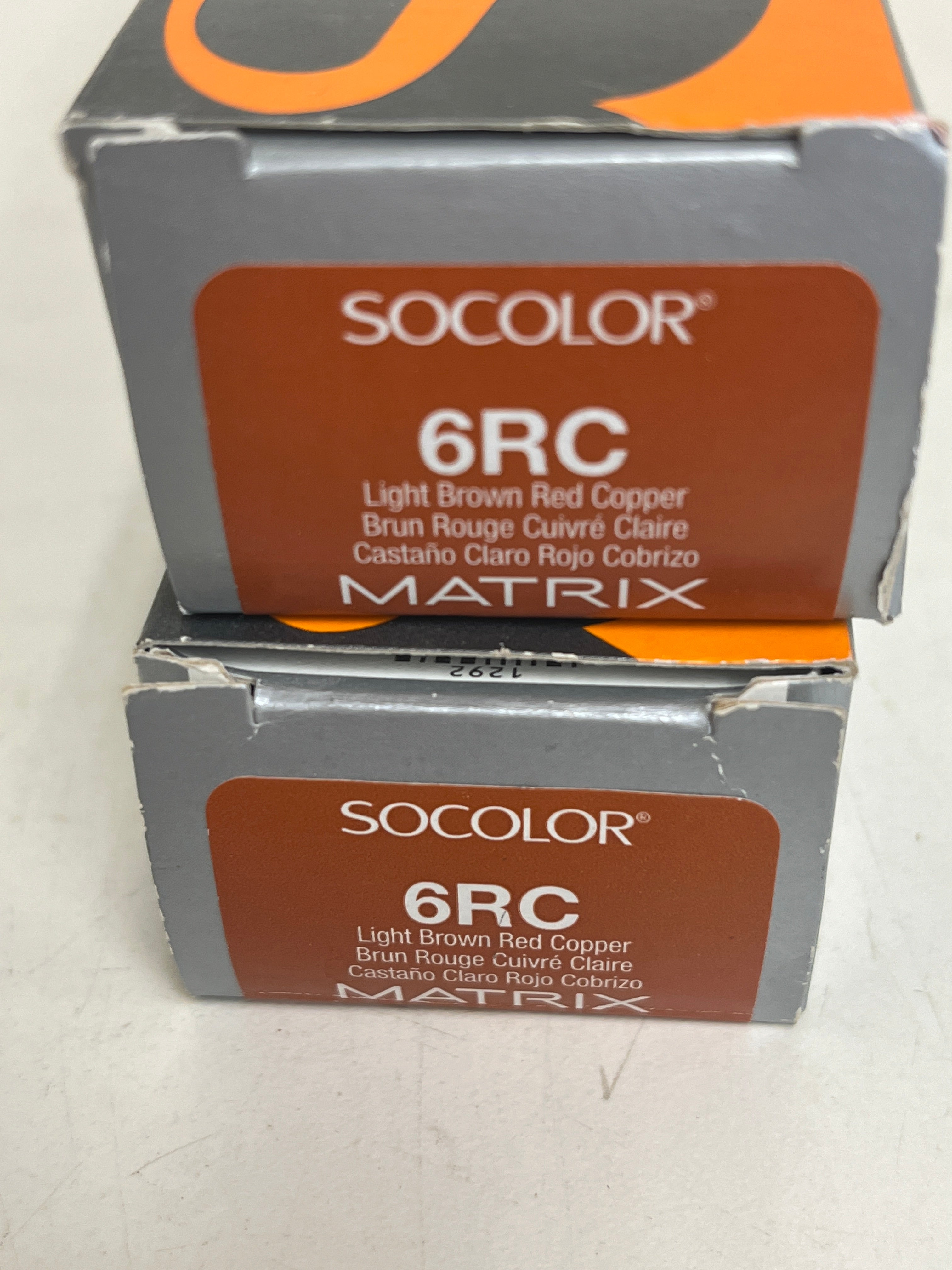 Lot Of 5 Matrix SoColor Light Brown Red 6rc, 6n, 6rv+ Permanent Hair Cream Color