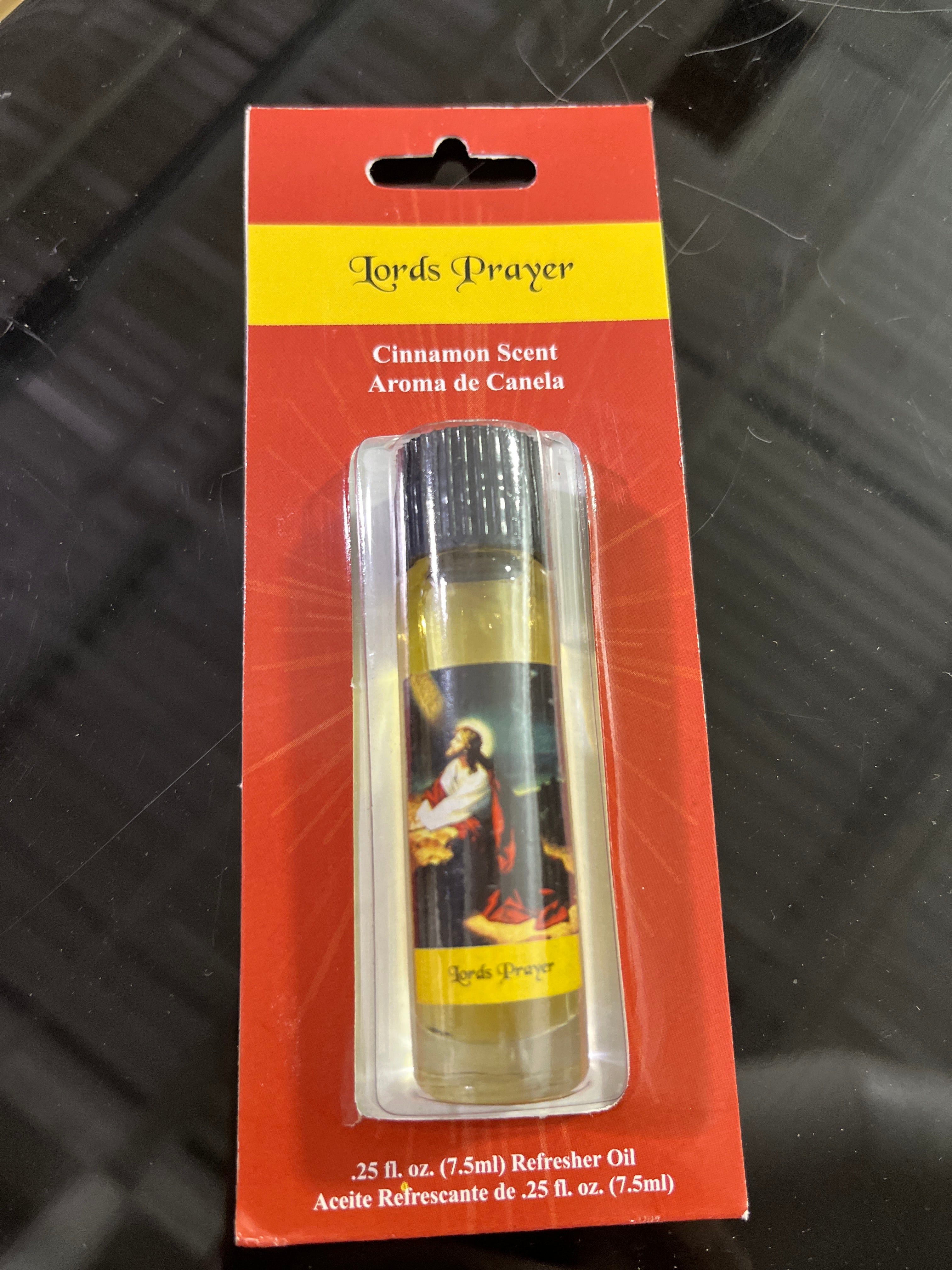 Box (144 Bottles) Religious Refresher Oil 0.25 Oz: Lord's Prayer Cinnamon