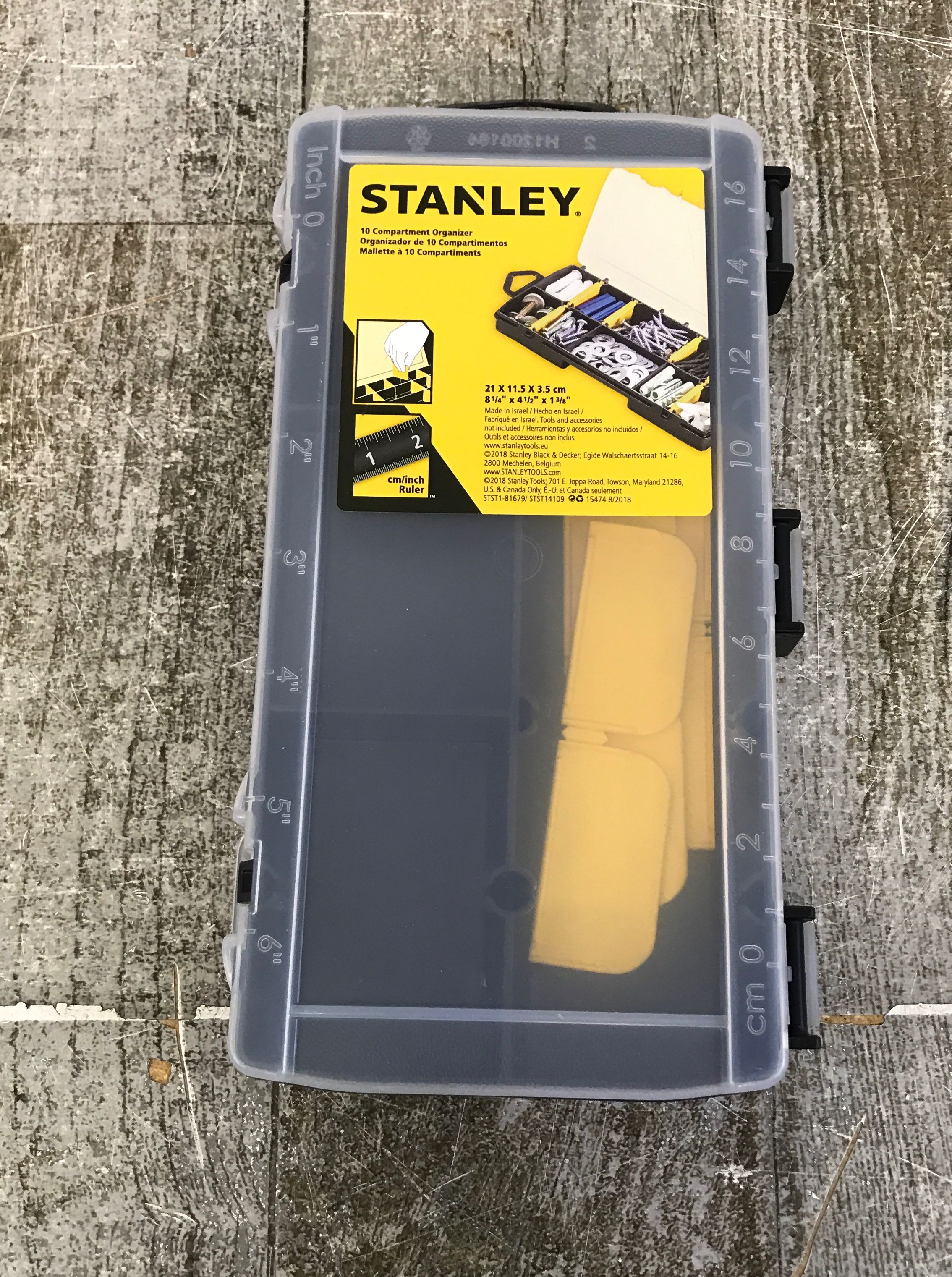 Stanley Plastic 10 Compartment Tool Organizer New