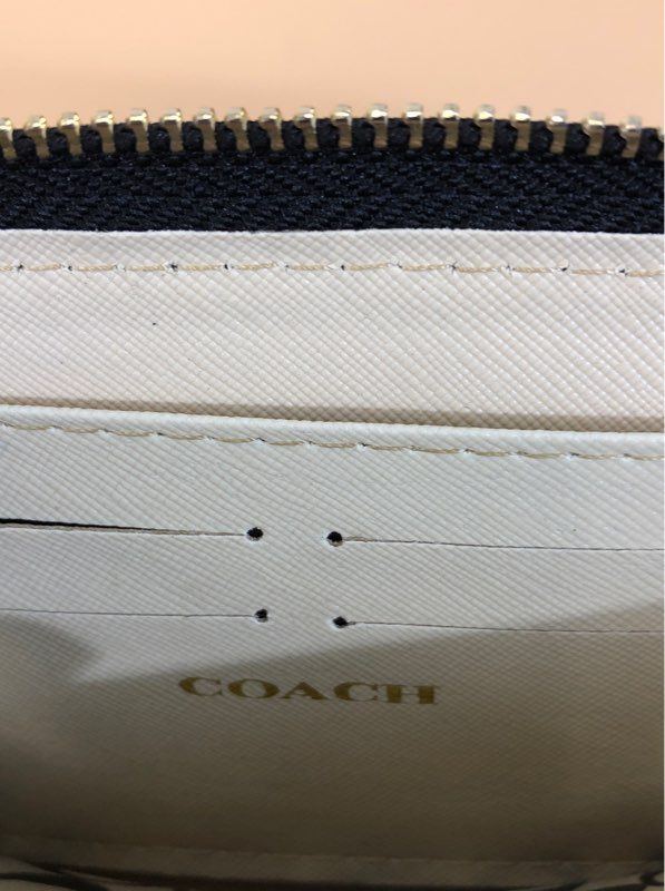 Coach Black Monogrammed Fabric Zip Around Large Wallet - Gently Used