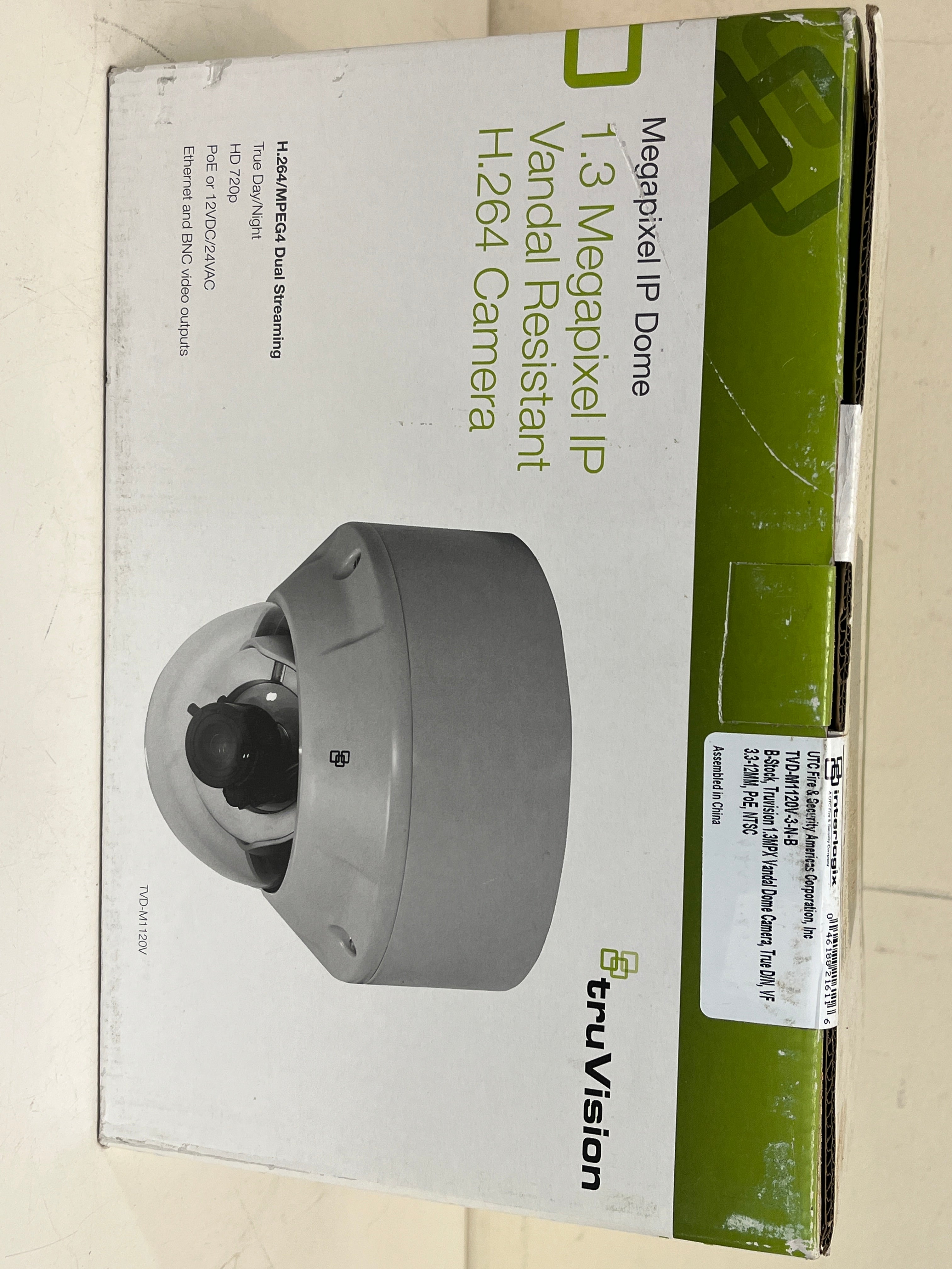 Interlogix truVision 1.3MP IP Vandal Resistant H.264 Dome Security Camera