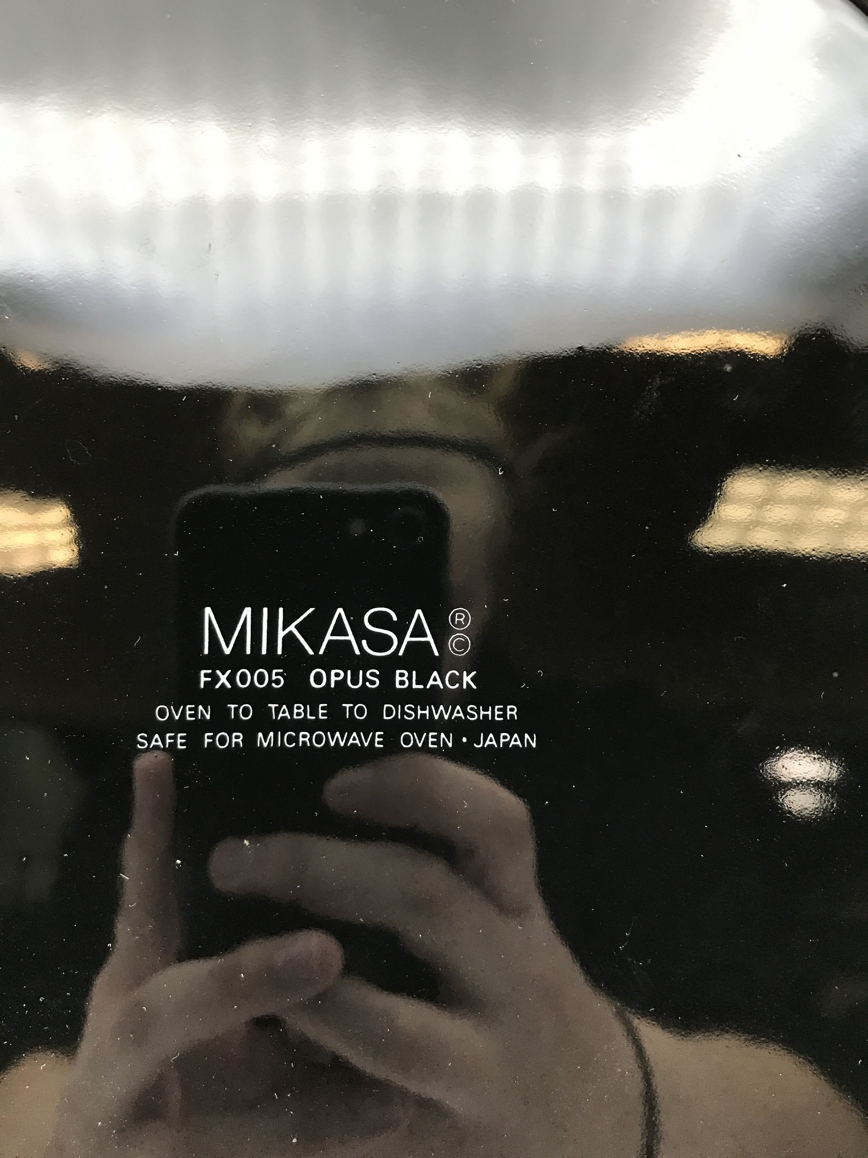 Mikasa Opus Black Fx005 Calla Lily Cake Plate 10.5" Serving Platter