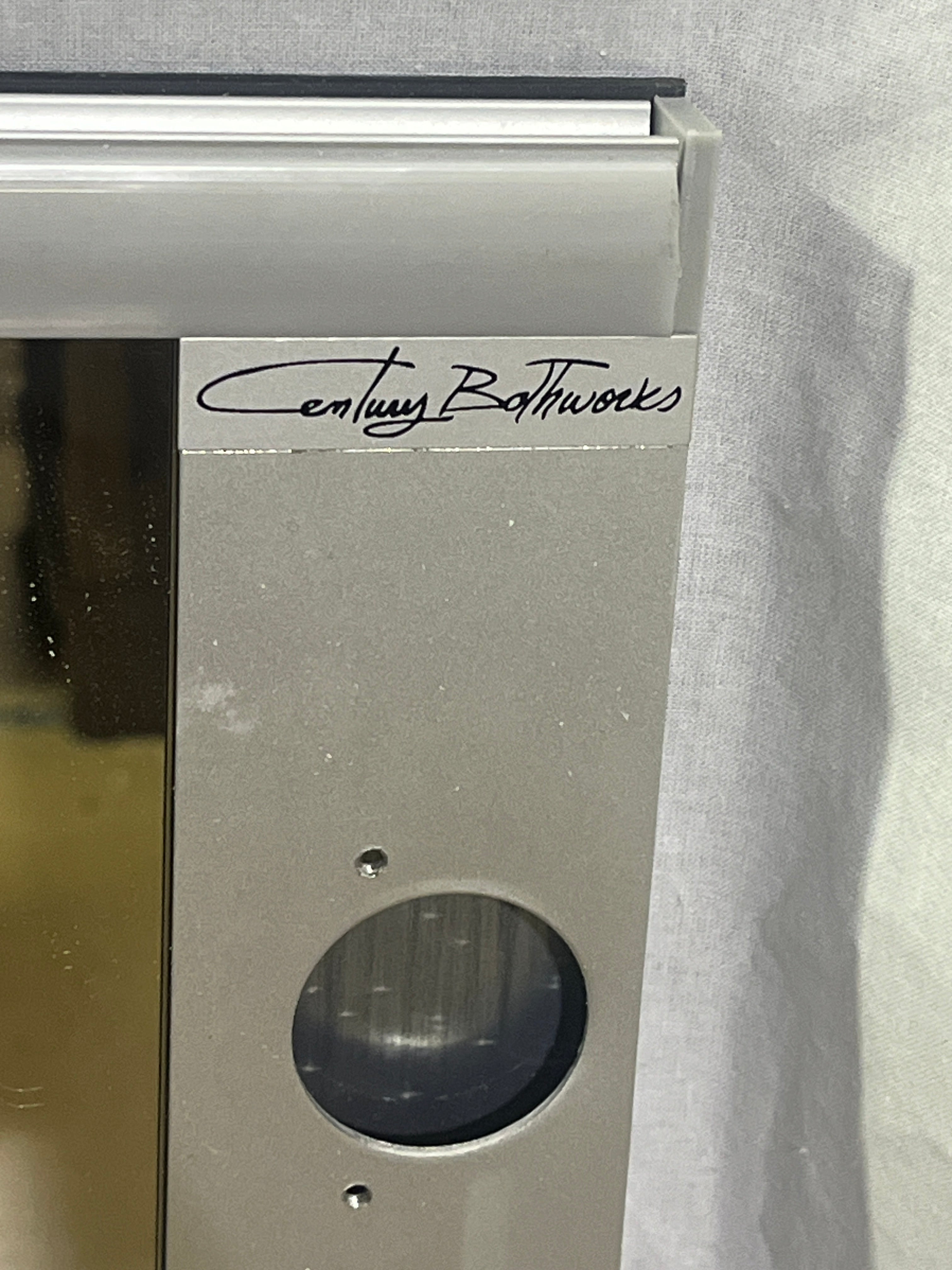 Century Bathworks 23 x 30 Door Only Satin Bevel Chrome Bathroom Mirror - New