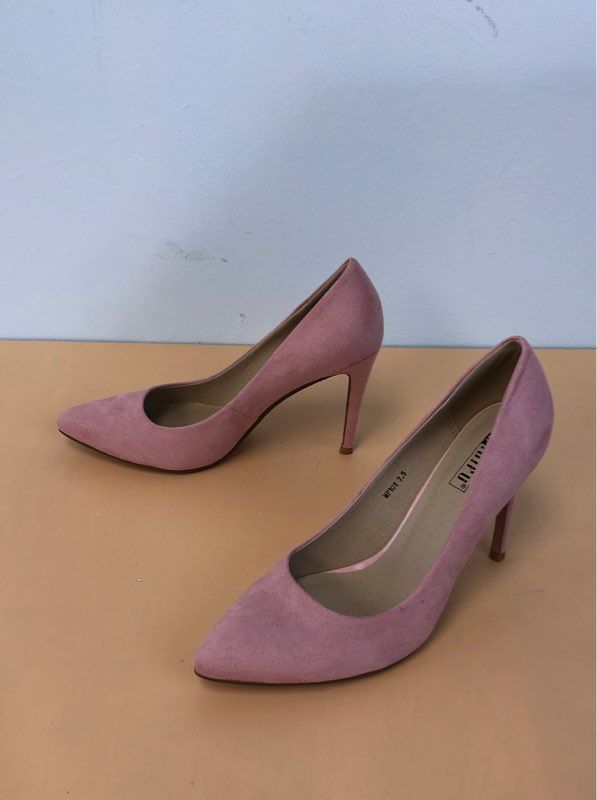 Idifu Women's Lavender Suede Pointed Toe 4 Inch Heels Size 7.5