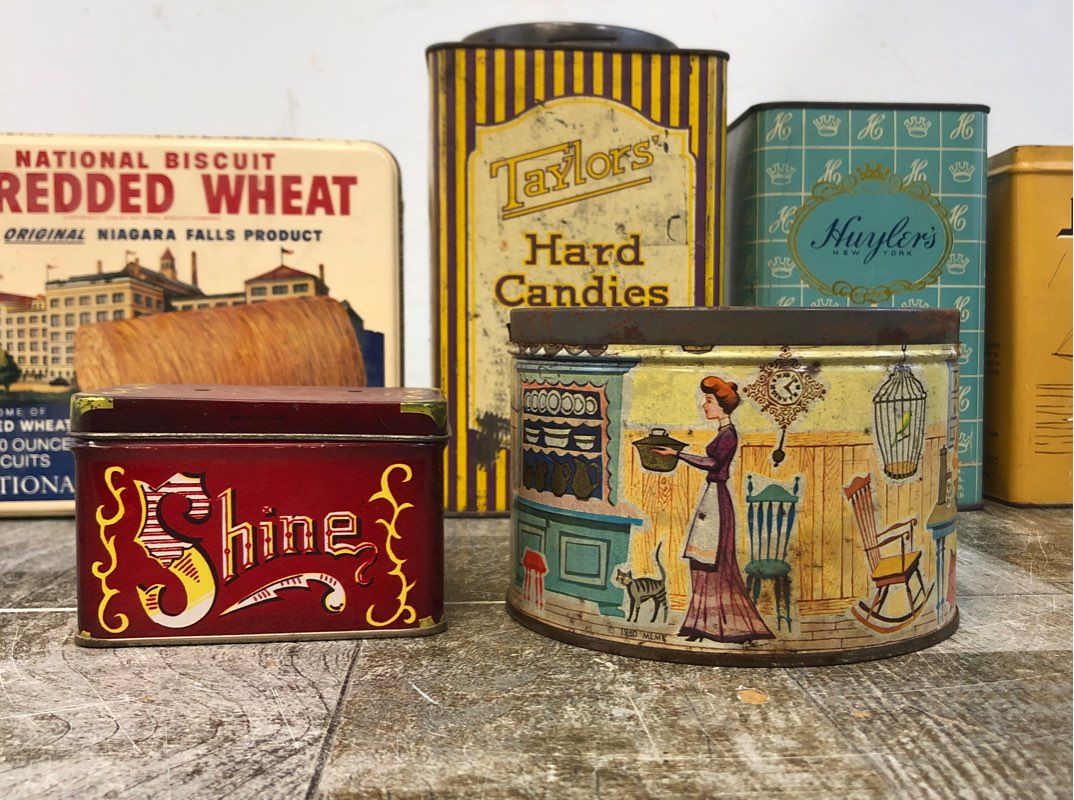 Lot Of 8 Vintage Collectible Food Tins - Nabisco