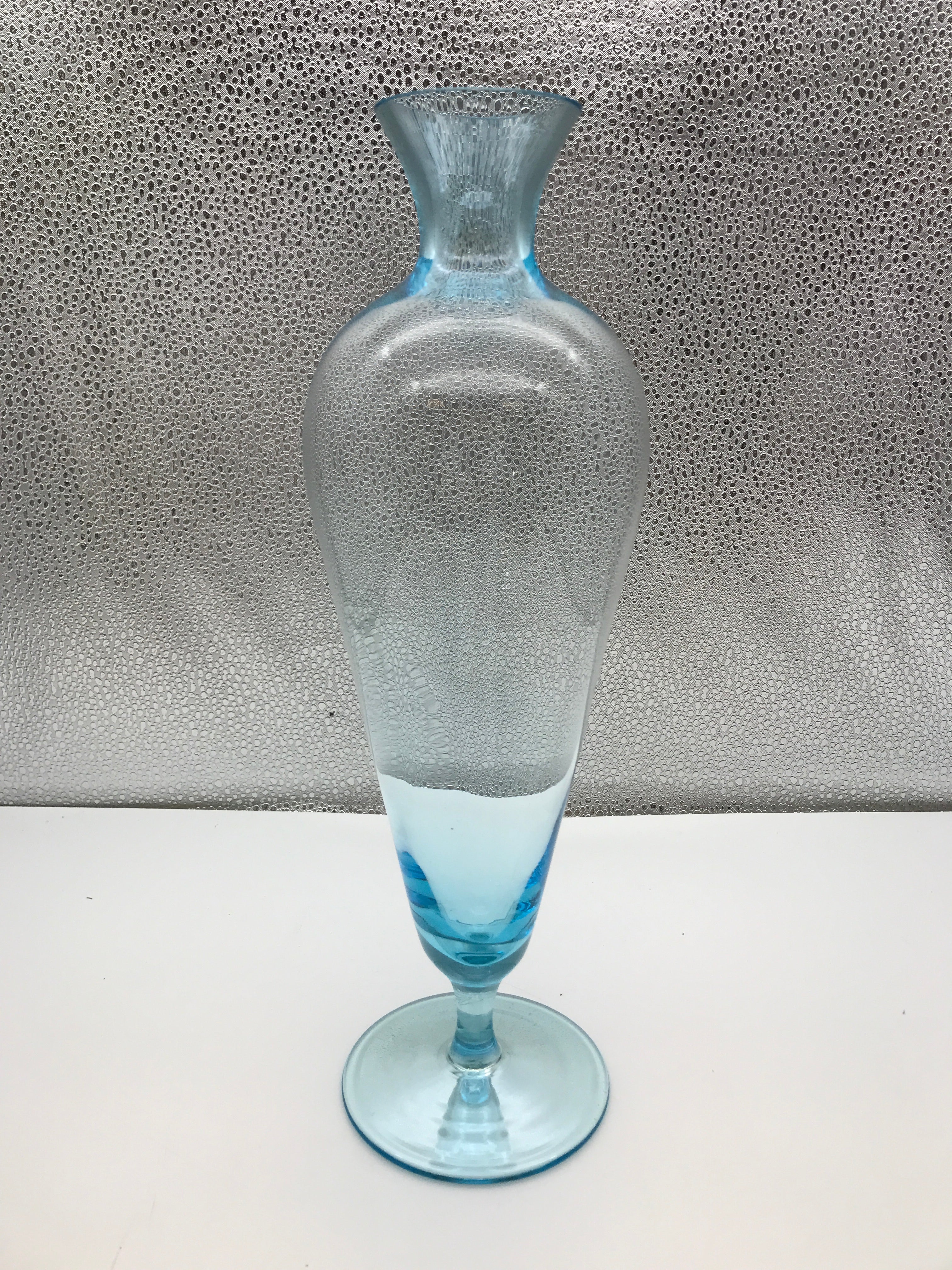 Mid-Century Modern Unbranded Blue, Pink, and Green Glass Vases