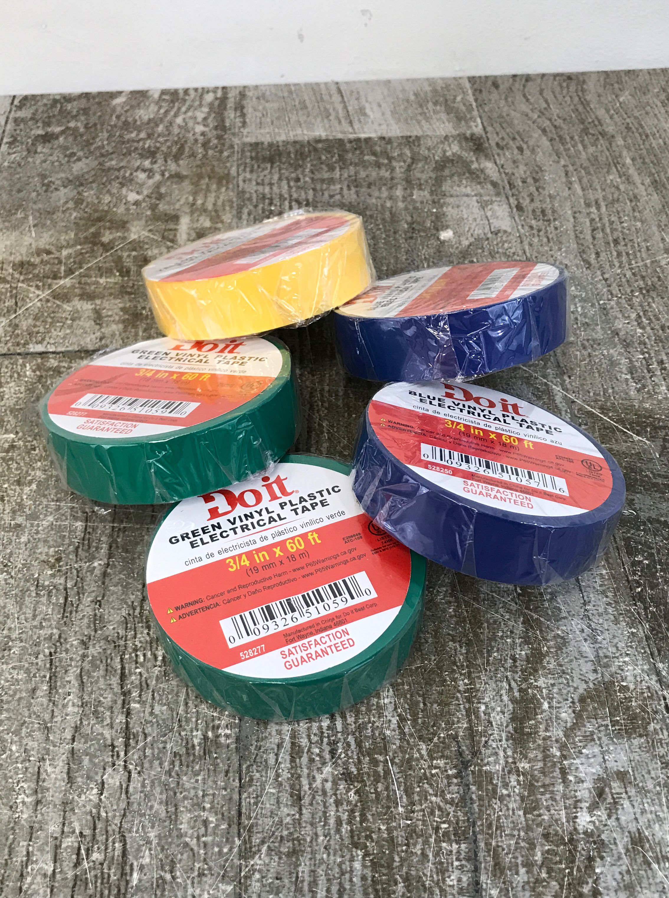 Do It Best Lot Of 5 Vinyl Plastic Electrical Tape New