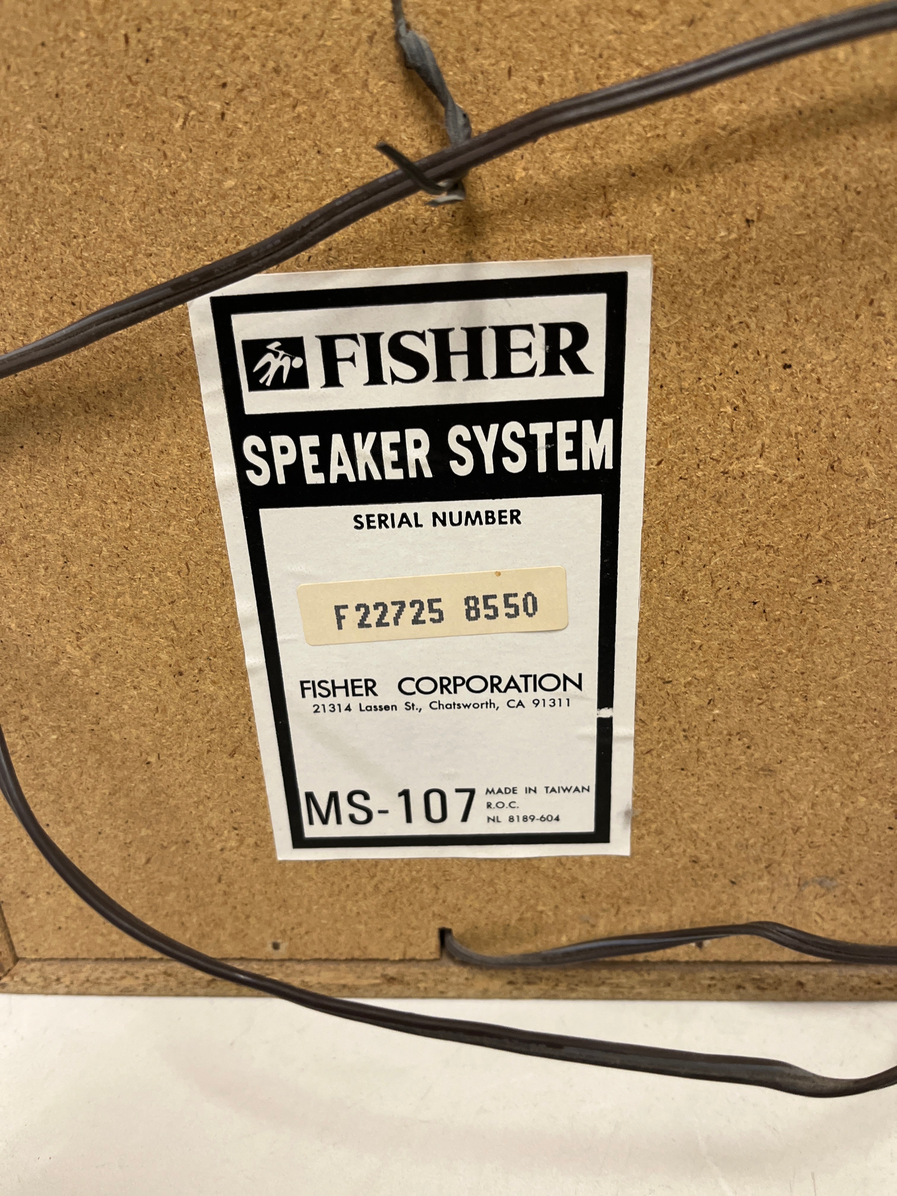 Fisher MS-1077 Speaker System with MC-715 Stereo Audio Component - Untested