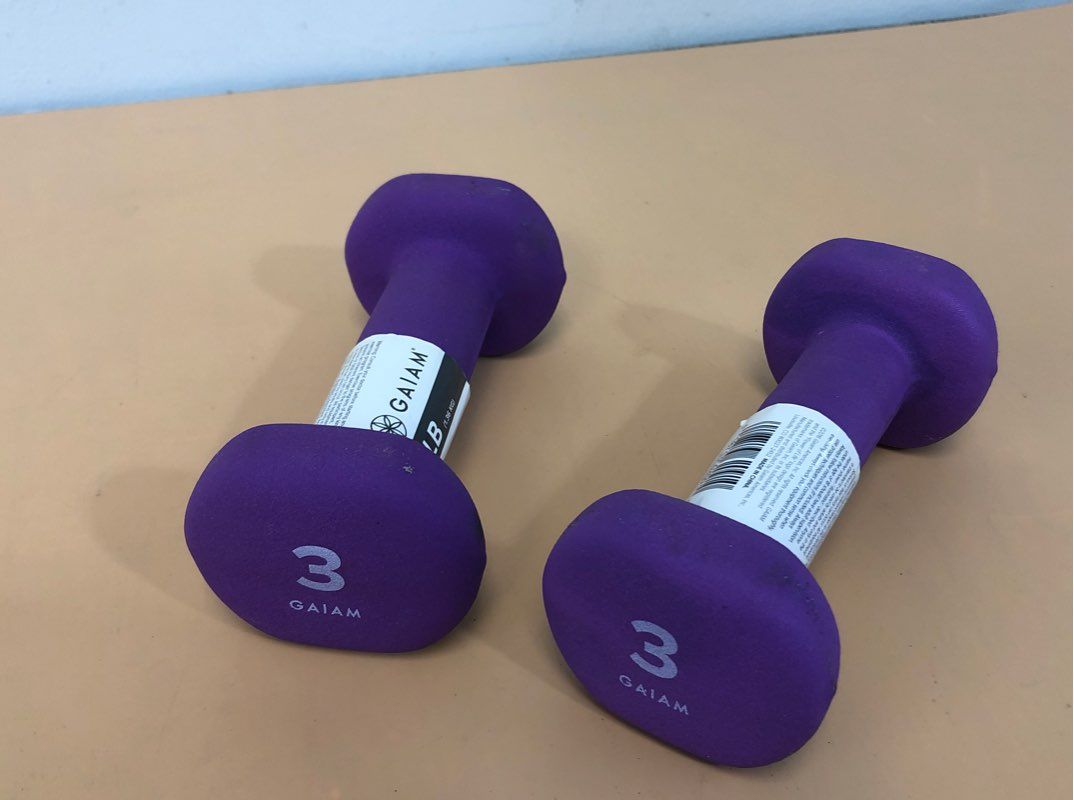 Gaiam Yoga 3lb Dumbbell Set - Purple