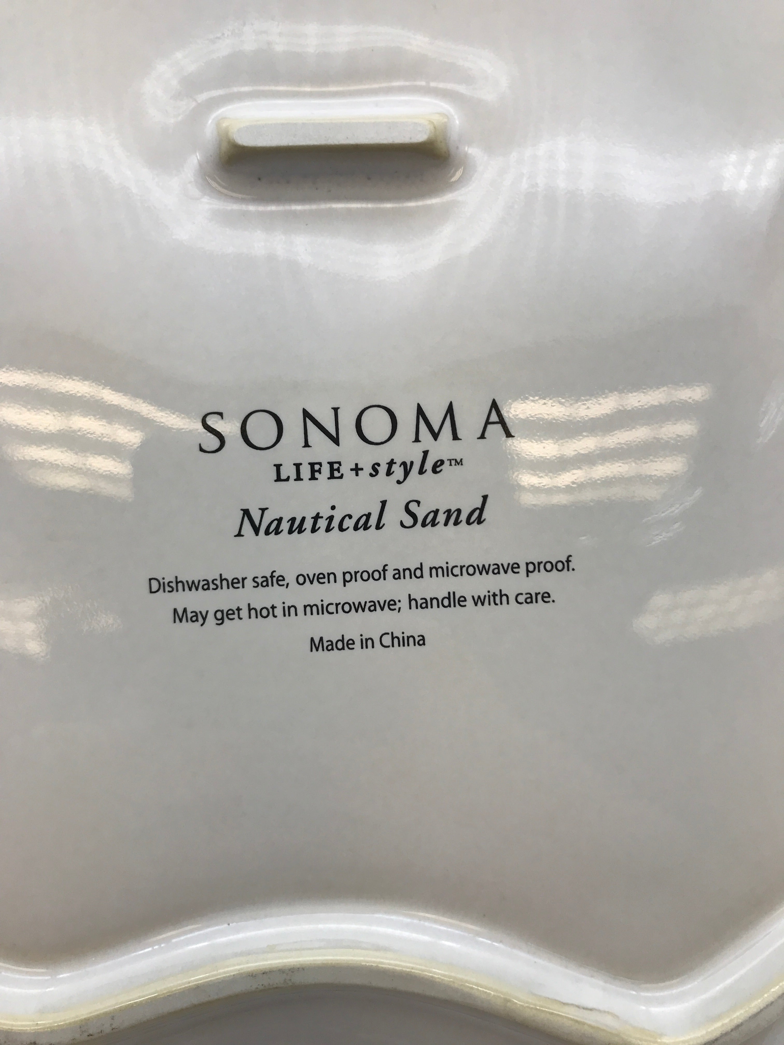 Dish Sonoma Ceramic Clam Shell Nautical Sand