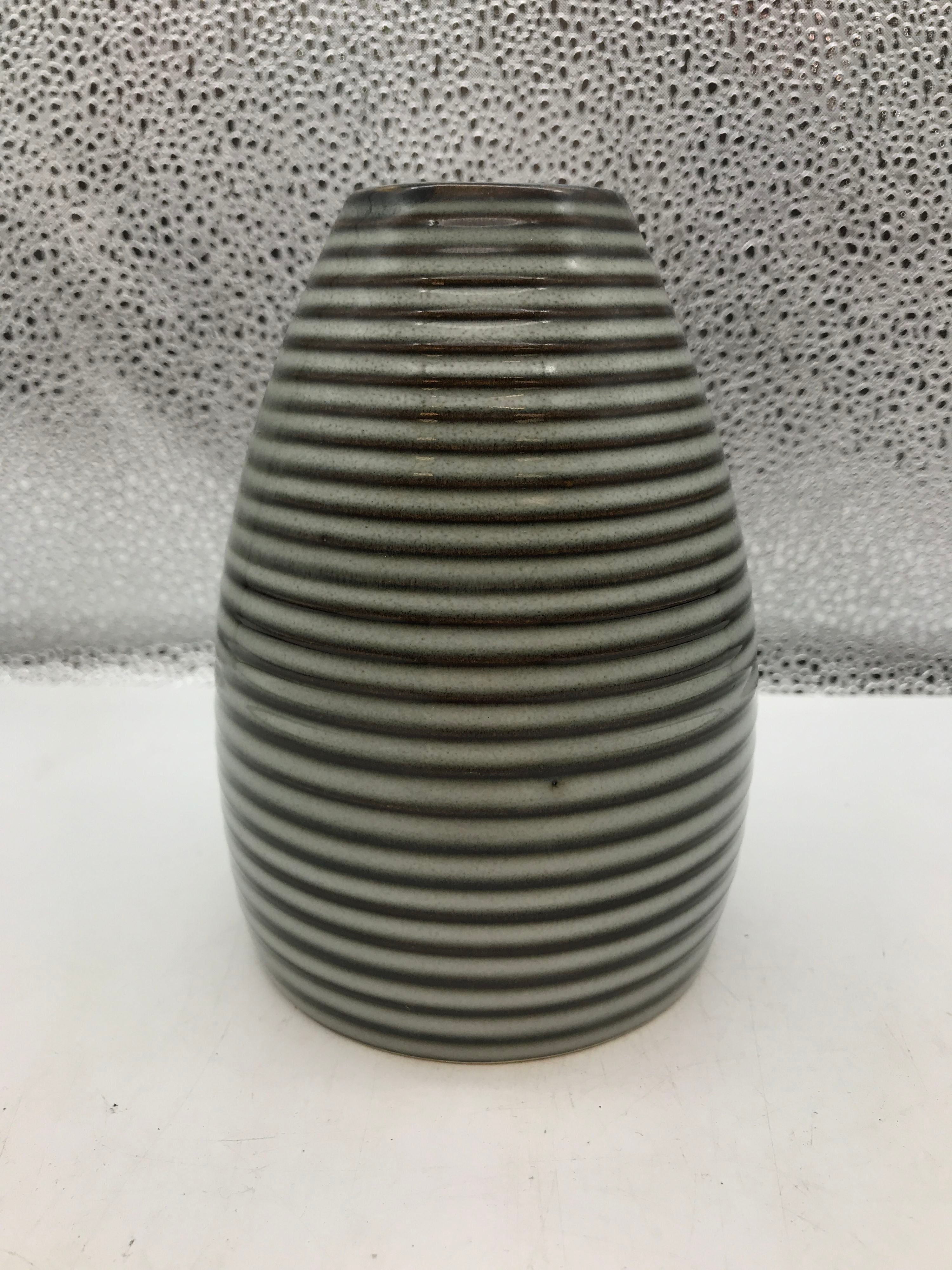 Mid-Century Modern IKEA Sage Green Ceramic Almhult 12001 Rigged Vase