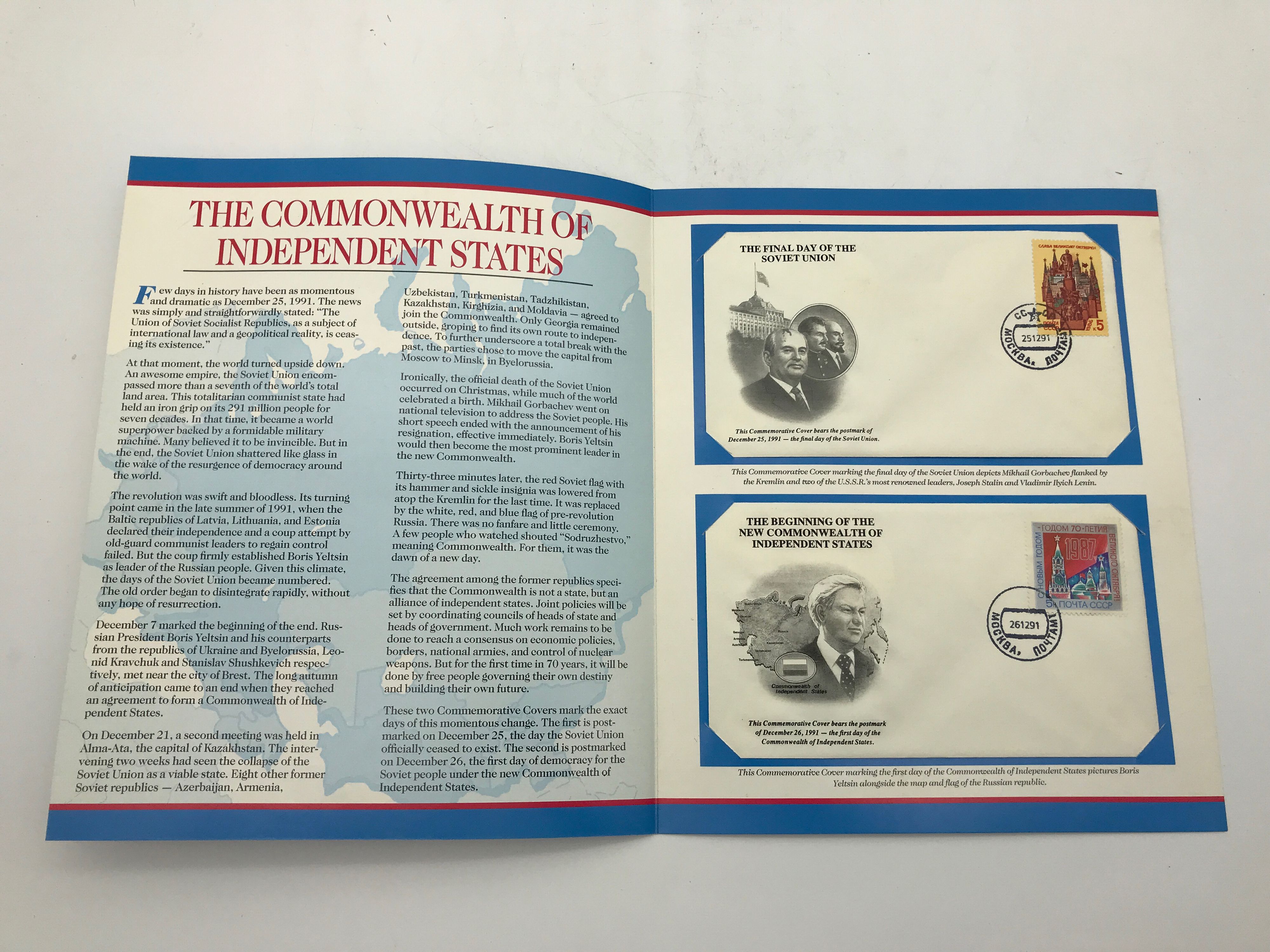The Commonwealth Of The Independent States Commemorative Covers Set Stamps