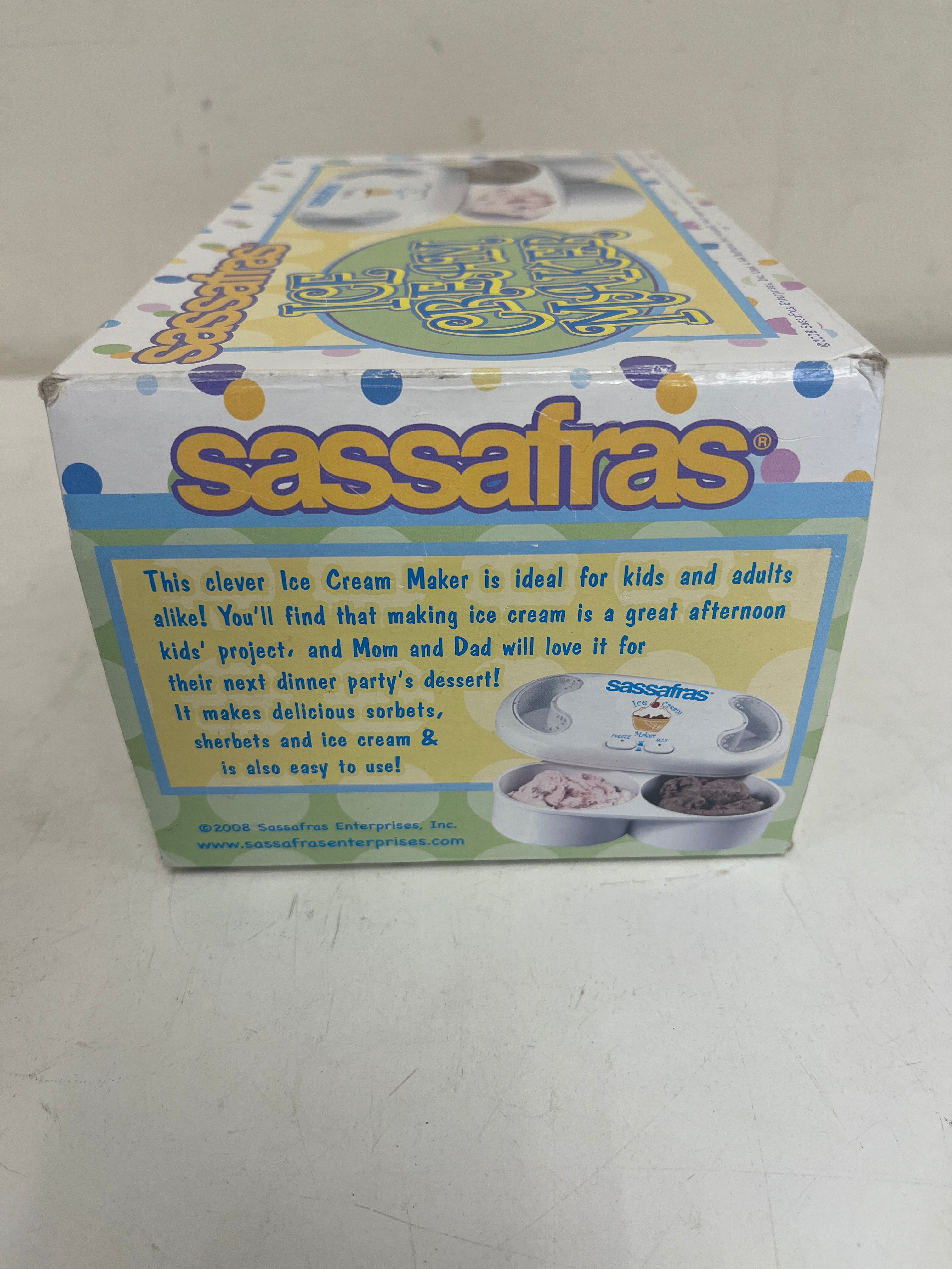 Sassafras Battery Operated At Home Ice Cream Maker In Original Box
